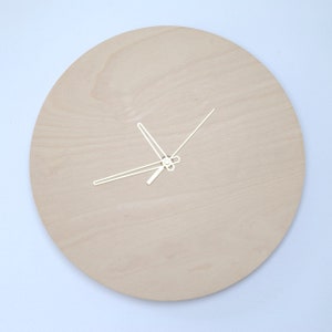 Round Wooden Wall Lamp Clock: Minimalist Sconce Lighting image 3