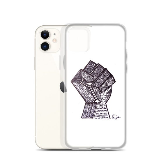 BLM Fist Fine Art Phone Cases Line Art Zentangle Phone Case Etsy