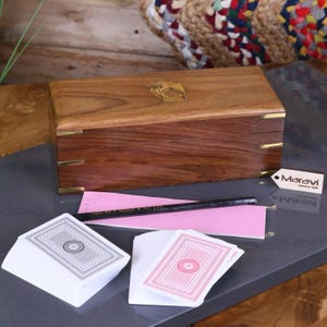 Boda Sheeshamholz Bridge Kartenspiel Set