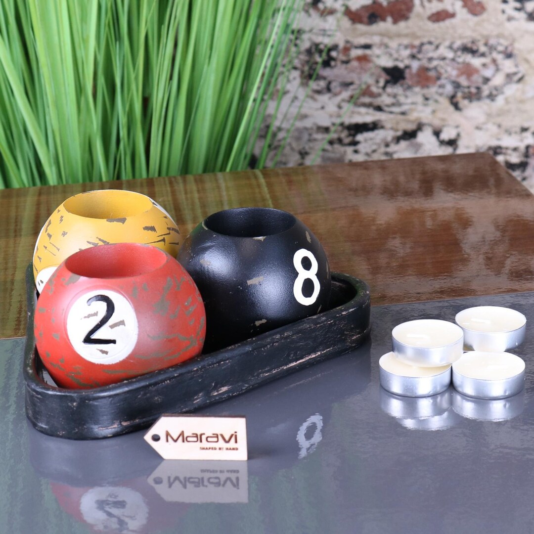 Ingali Pool Ball Candle Holders Etsy