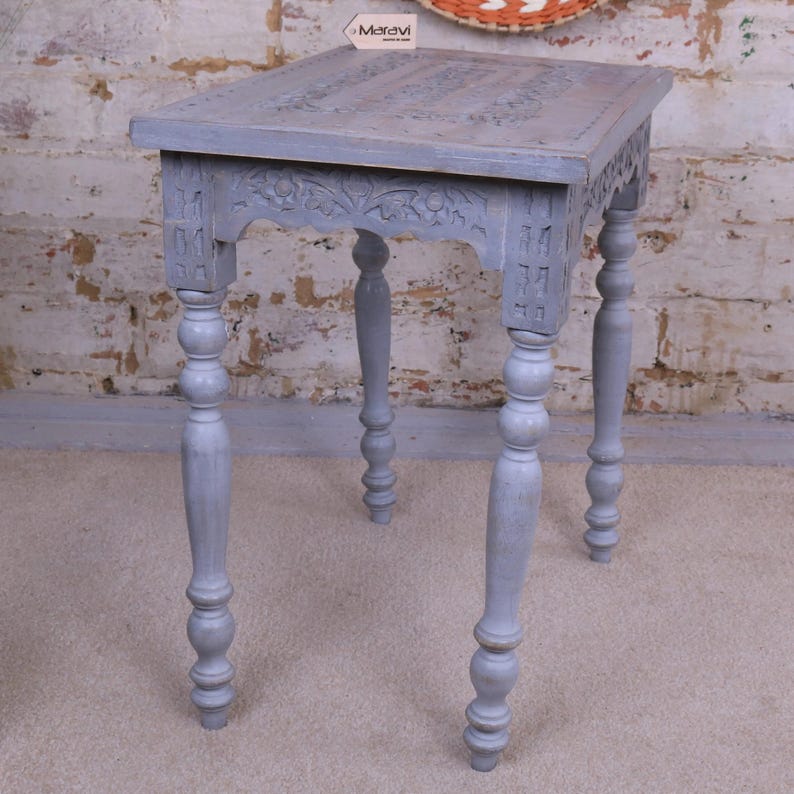 Mesa auxiliar rectangular de madera de mango Erki imagen 6