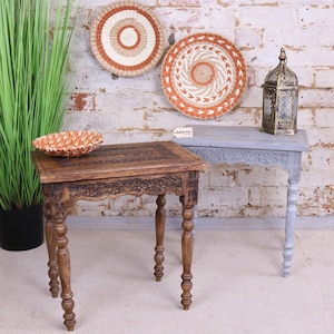 Mesa auxiliar rectangular de madera de mango Erki imagen 3