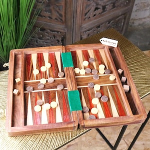 Taksha Wooden Backgammon Board Game