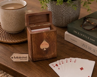 Harra Sheesham Wood Playing Card Box