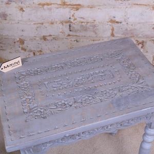 Mesa auxiliar rectangular de madera de mango Erki imagen 4