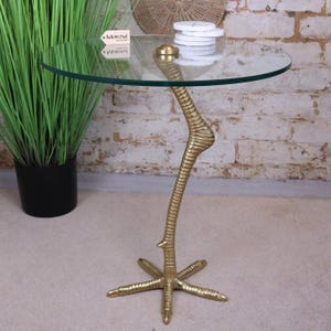 Maraal Flamingo Leg Glass Top Side Table