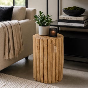 Kini Natural Log Side Table