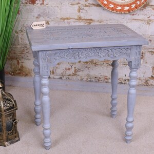 Mesa auxiliar rectangular de madera de mango Erki imagen 2