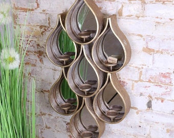 Espejo Belluri Raindrop con candelabros