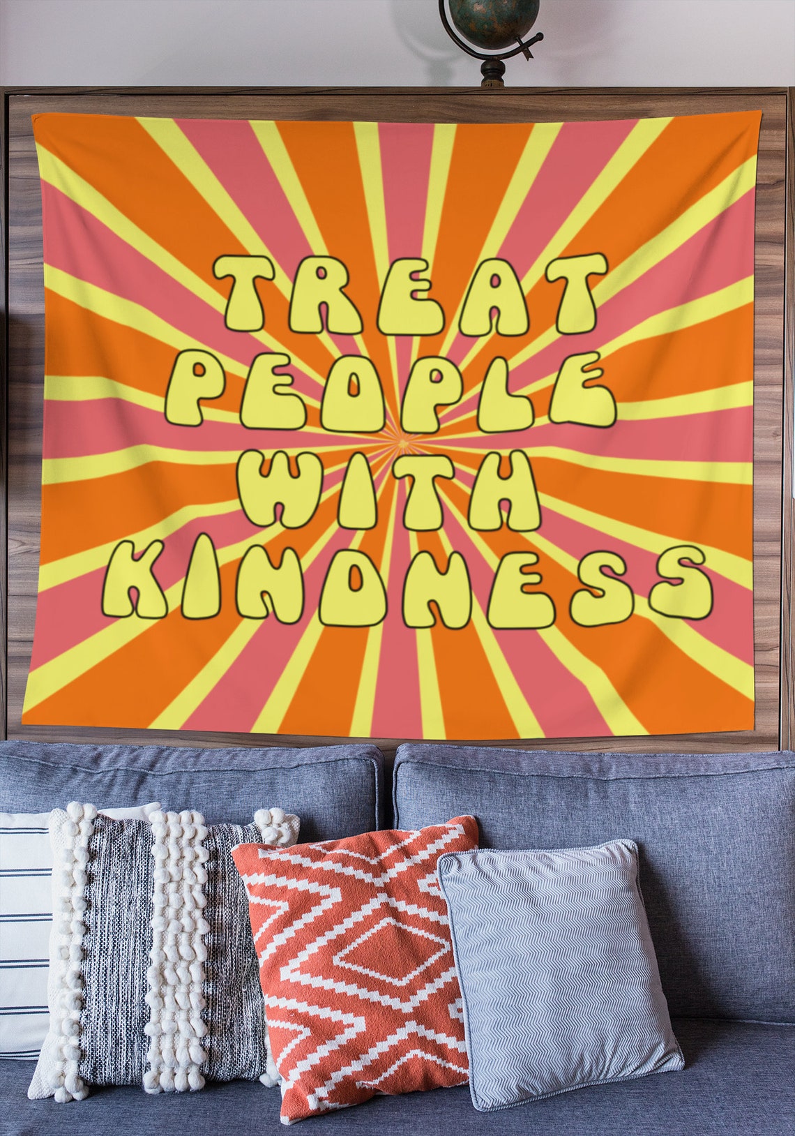 Treat People With Kindness Wall Tapestry Kindness Tapestry Etsy