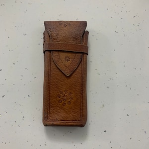 Vintage Leather Pen Case & Pencil Case