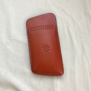Occhiali da vista in pelle caso Vintage folk