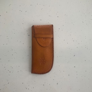 Custodia per occhiali e penna in pelle Vintage