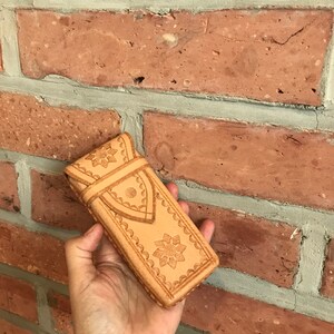 Pen Case Leather Natural Handmade