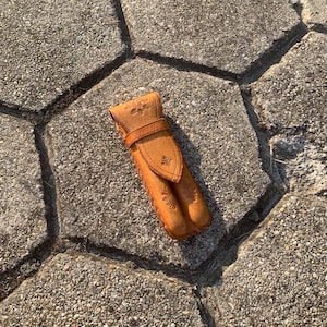 Portapenne in pelle Vintage Folk