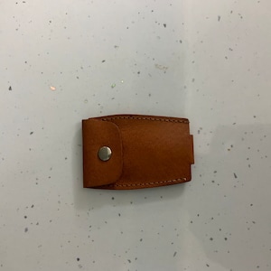 Vintage leather suede key holder / Keyring Case