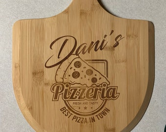 Personalized Wood Pizza Board, Pizza Peel, Customized Pizza Paddle, engraved Pizza Peel, Pizza Lovers