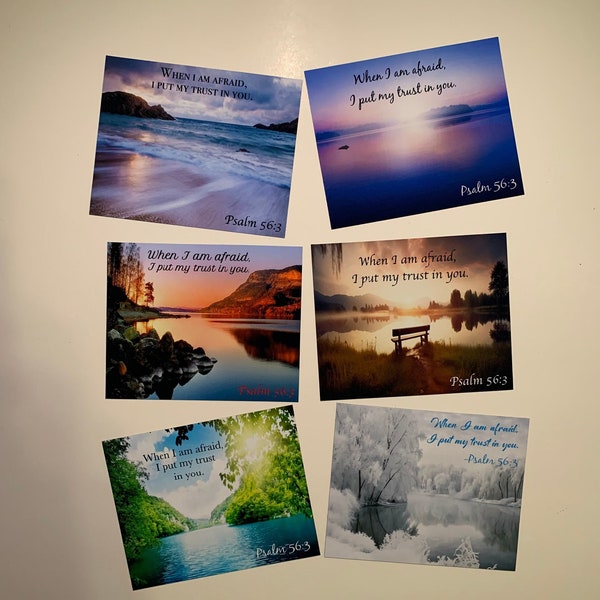 Mix JW 2024 Magnets 3.25 x 4" Psalm 56:3,Emotions Feelings, Bible Verses, Scriptural, Spiritual encouragement, pioneer gift, JW Baptism Gift