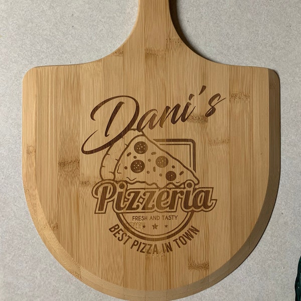 Personalized Wood Pizza Board, Pizza Peel, Customized Pizza Paddle, engraved Pizza Peel, Pizza Lovers