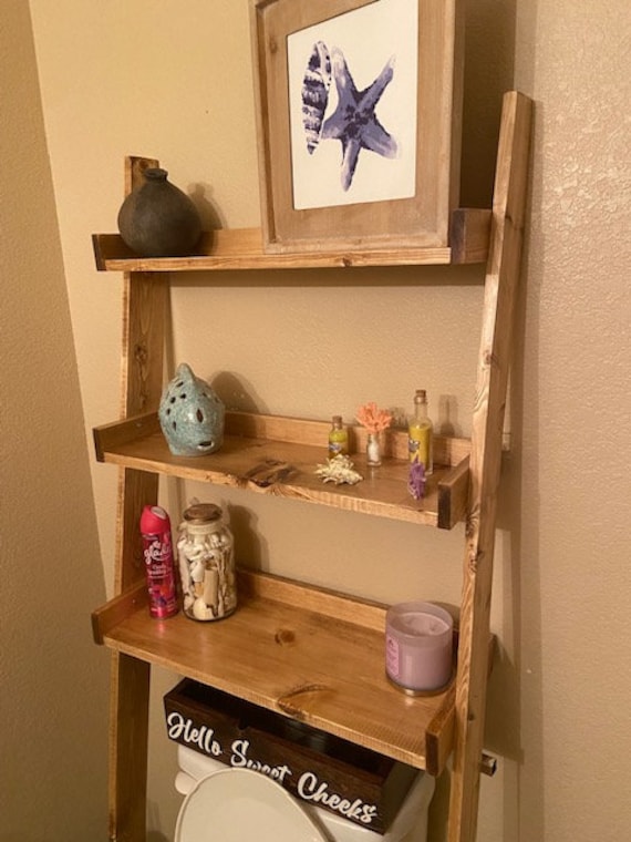 Farmhouse ladder shelf hotsell