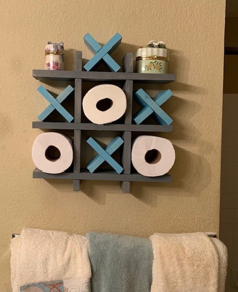 Tic Tac Toe Toilet Paper X and O Toilet Paper Holder Tic Tac Etsy