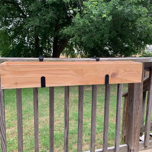 Outdoor Cedar Railing Planter with Optional Hangers