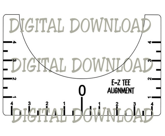 T-shirt Alignment Ruler Digital Download, T Shirt Ruler Guide PNG