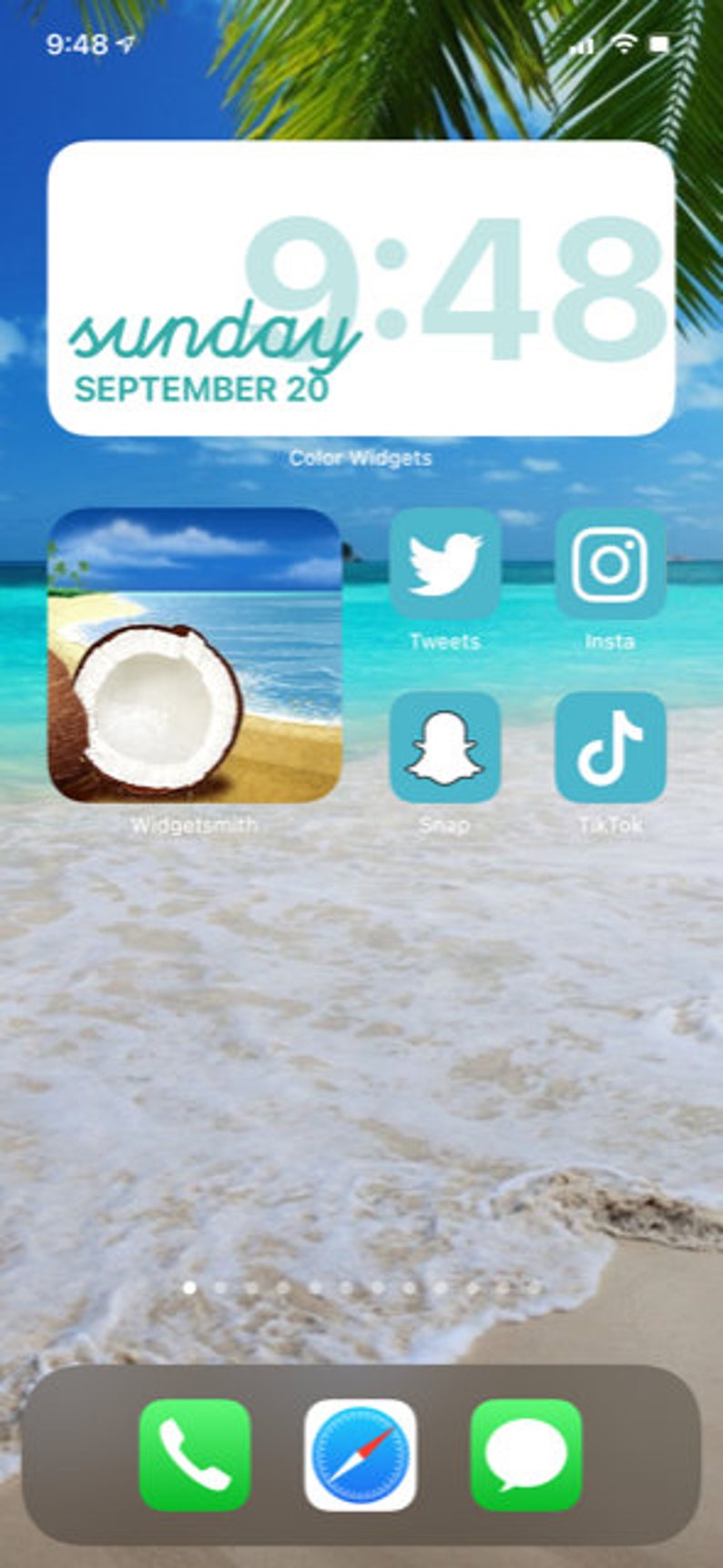 Beach Blue Aesthetic Ios 14 4 Cover Photos & 1 Wallpaper Etsy