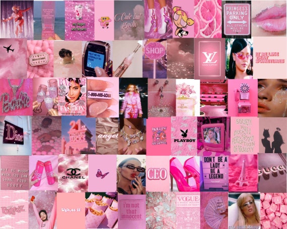 Pink AESTHETIC Boujee Collage Wall Kit 4x6 Photo Wall Collage - Etsy  Singapore