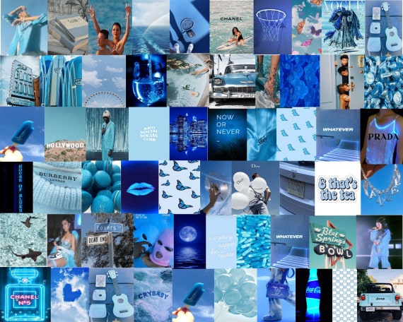 Blue Winter Aesthetic Collage - gotasdelorenzo