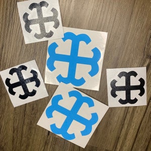 Saint Mary’s College French Cross Sticker | SMC Belle Vinyl Decal | Laptop, Water Bottle, Car Sticker | Custom Size & Color