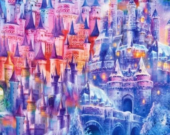 Castles Pink Fabric You Are Magical