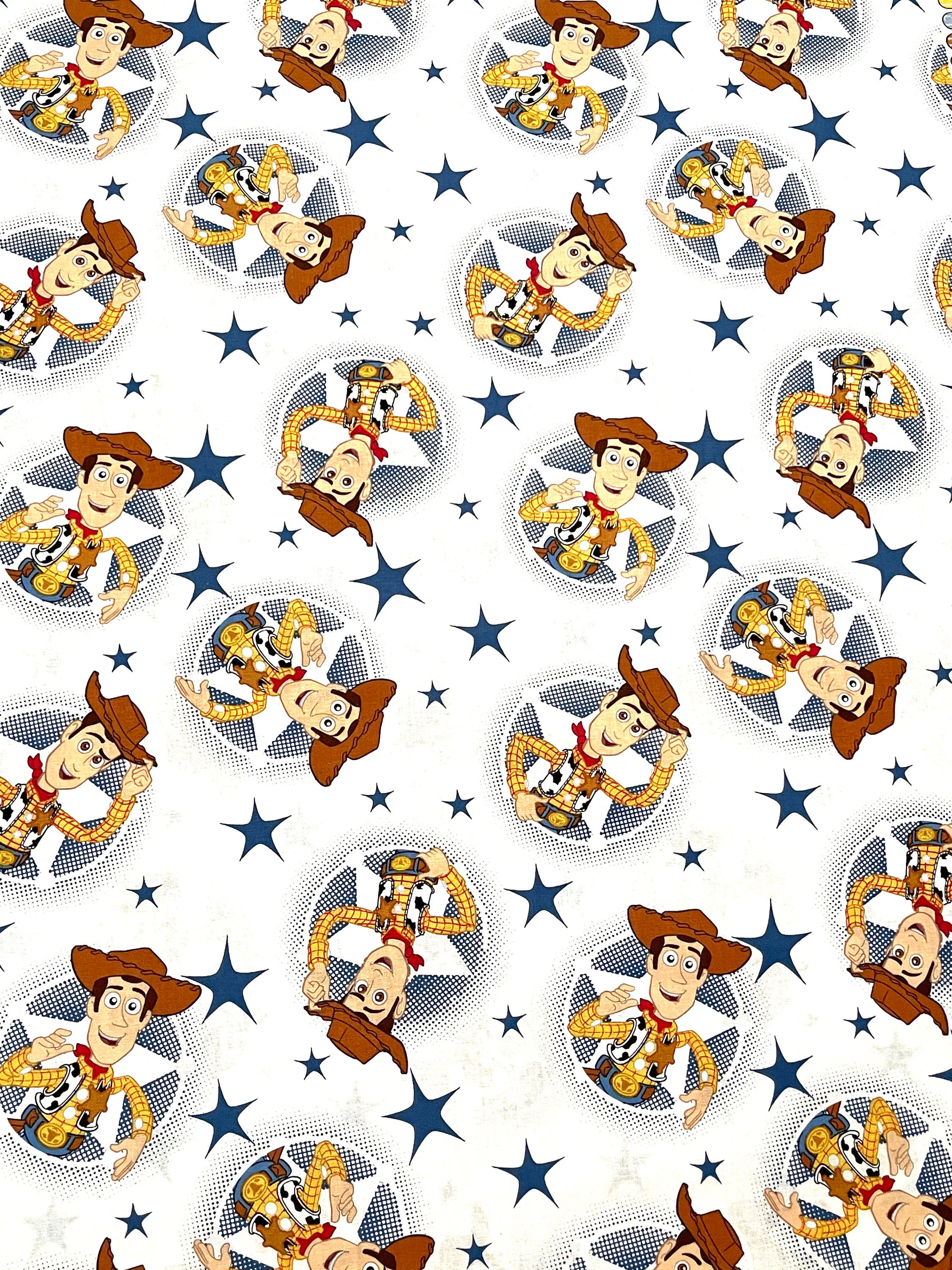 Toy Story Fabric Woody Fabric White Fabric Fabric Fabric Etsy