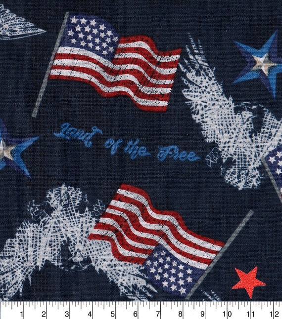 Patriotischer Stoff,Adler Stoff,Stoff,USA Stoff,USA Stoff,Truck