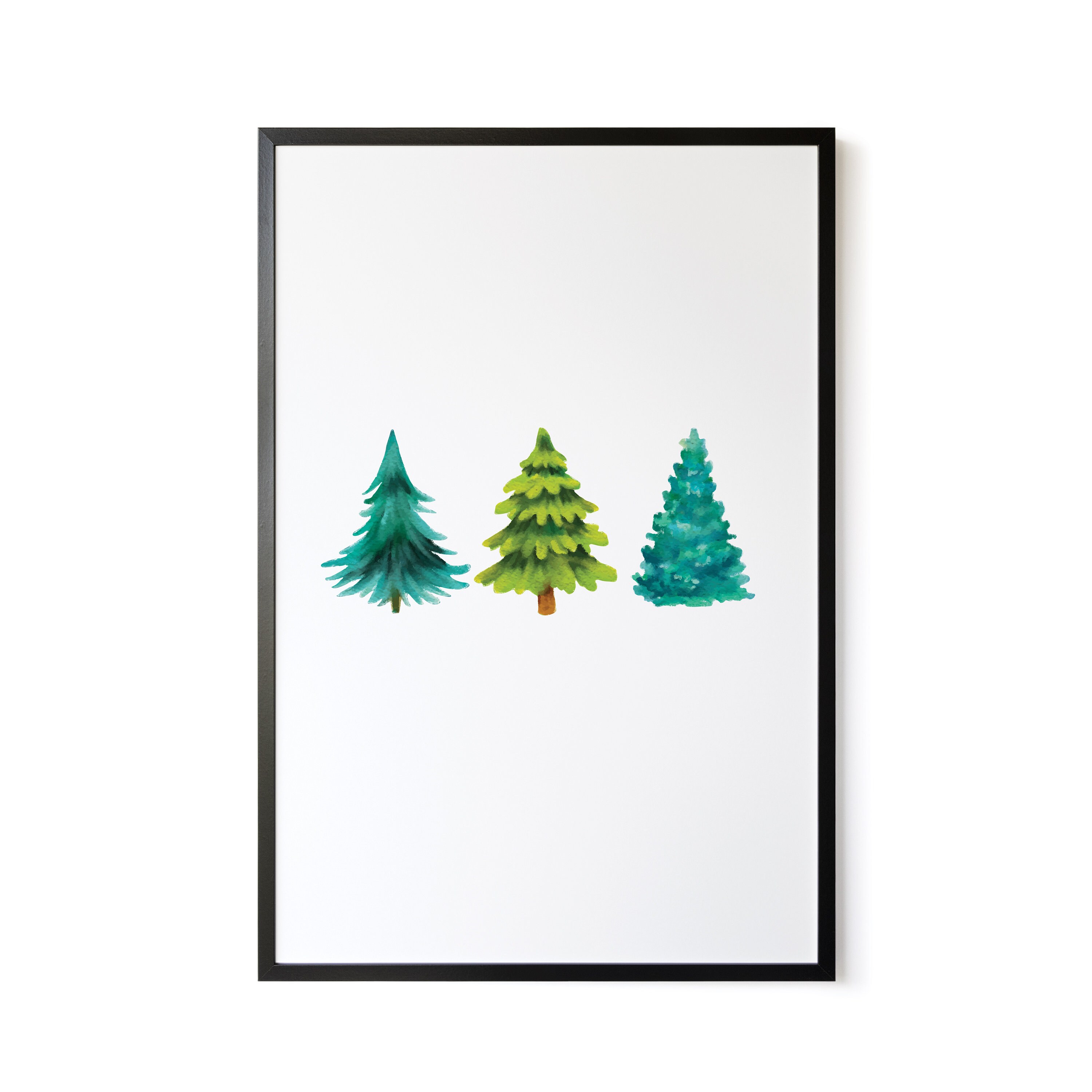 Christmas Tree Art Print PRINTABLE WALL ART Digital | Etsy
