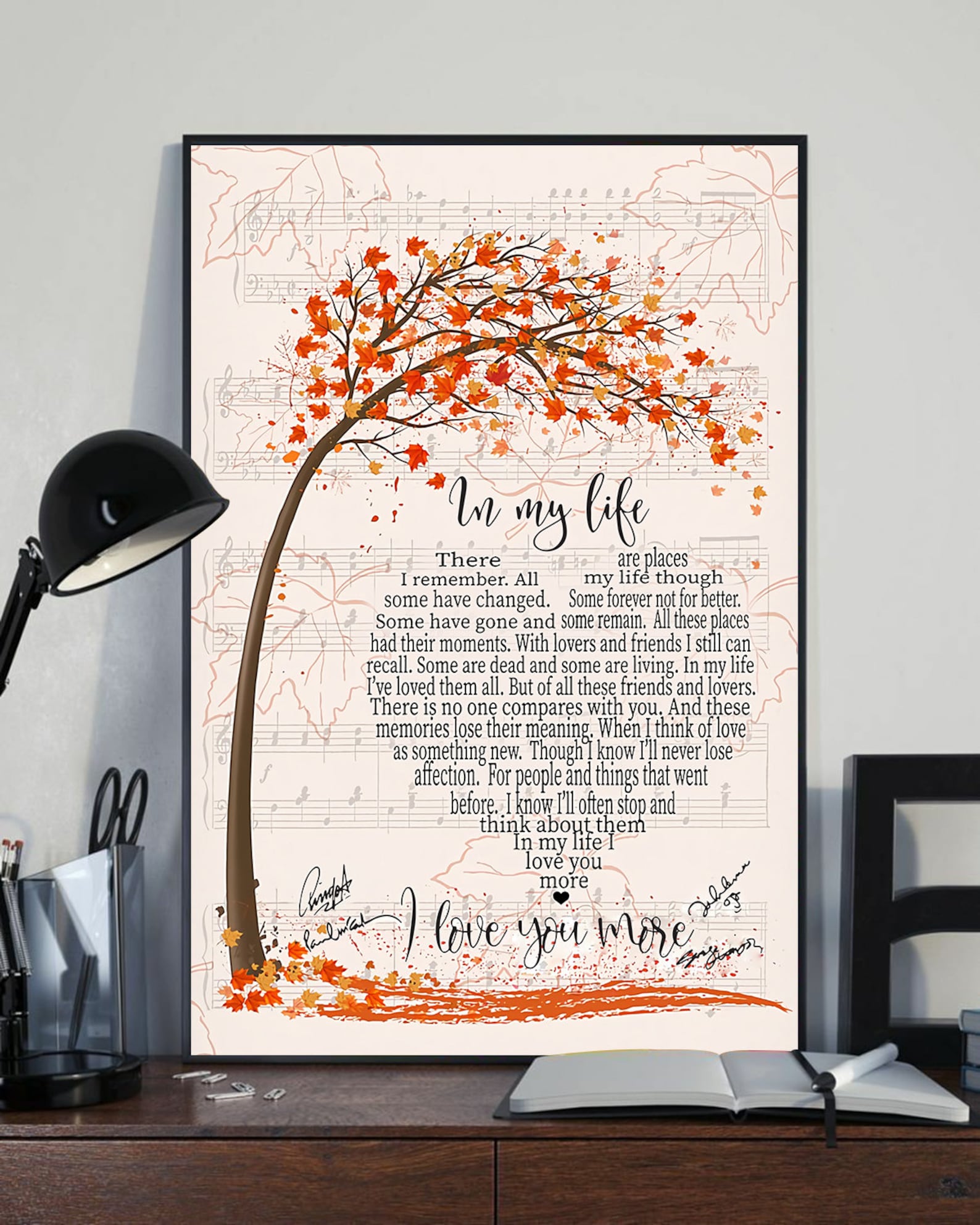 In My Life The Beatles Lyrics Poster The Beatles In My Life Etsy