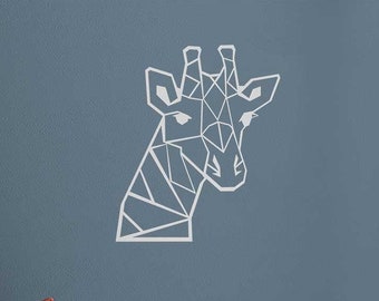 Illumino Metall-Wand-Kunst Geometrische Giraffe edle Metalldeko Wohnzimmer Interieur  rostfrei