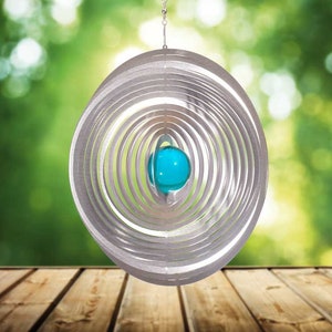 Illumino stainless steel wind chime Wind Spinner Orbis with 35 mm glass ball for garden apartment garden decoration living window metal decoration
