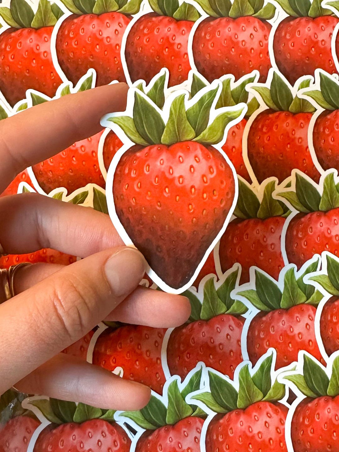 Strawberry Fruit Food Vinyl Sticker - Etsy