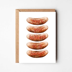 Hope Your Birthday Is A Banger - Lustige Geburtstagskarte mit Wurstmotiv | für Ihn | Feinschmecker | Ketschup | Für Männer