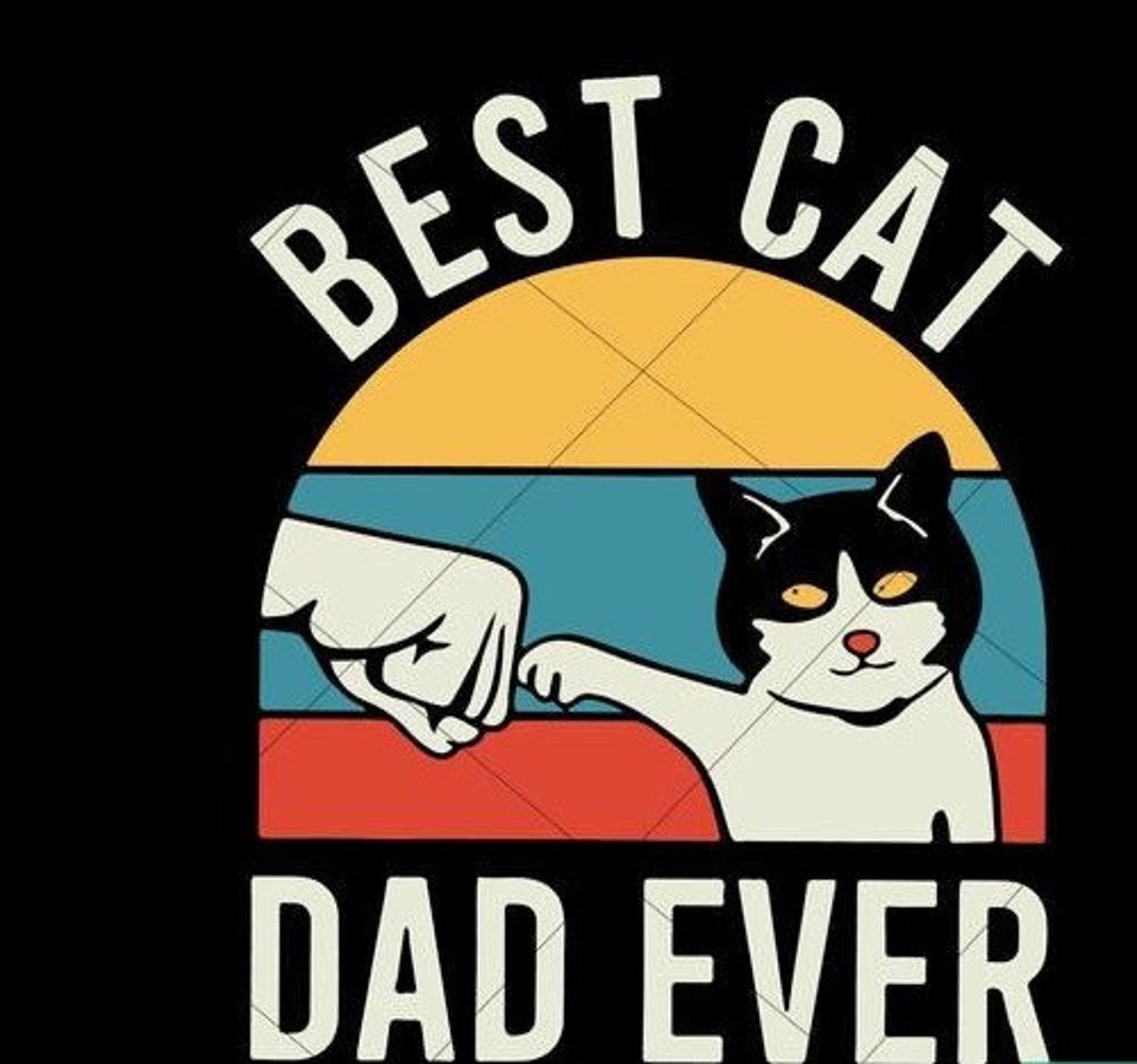 BEST CAT DAD ever svg png eps dxf Etsy