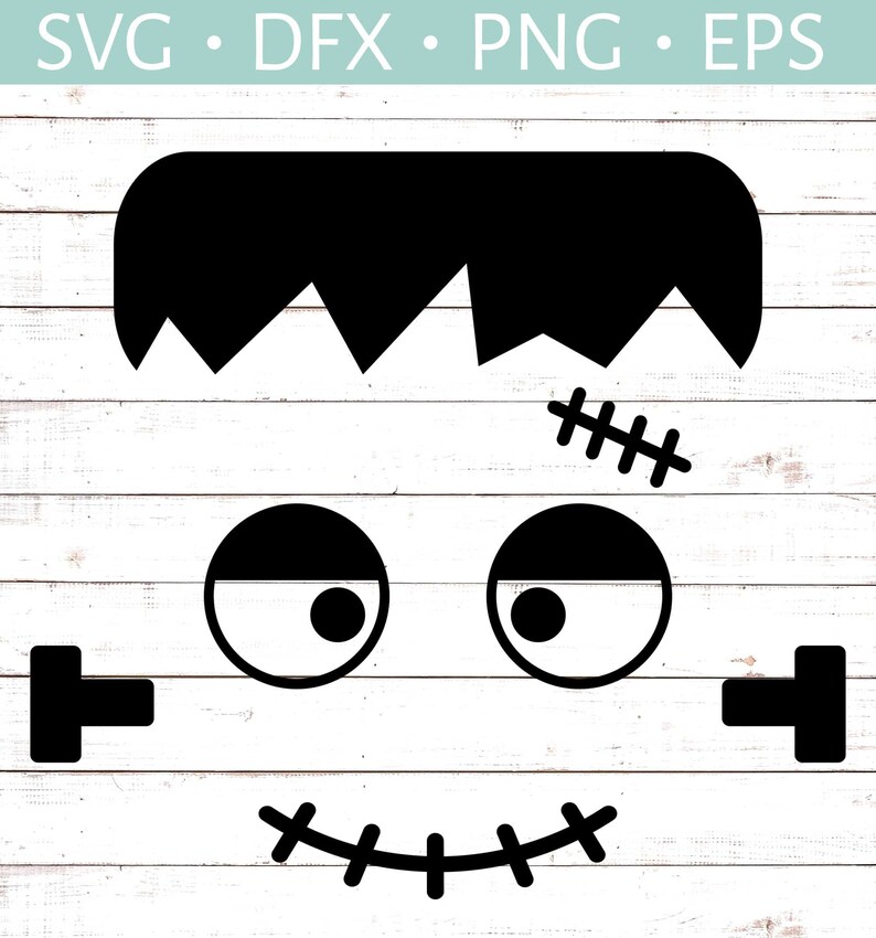 Frankenstein Face svg png dxf eps Halloween file Etsy