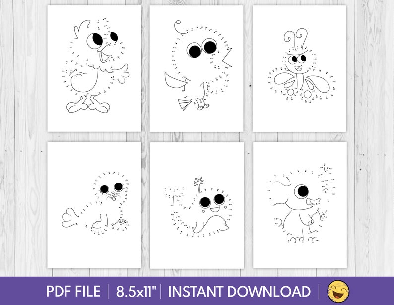 20 printable dot to dot motifs for puzzling and coloring