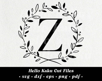 Lettera Z- Monogramma iniziale SVG, Corona monogramma iniziale, Clipart monogramma, ClipArt monogramma, Alphabet SVG, Monogramma SVG con ghena