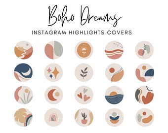 Instagram Highlight Covers Boho Style | Highlight Cover Icons | Social Media Icons | Instagram Icons | Highlight Covers | Geometric Shapes