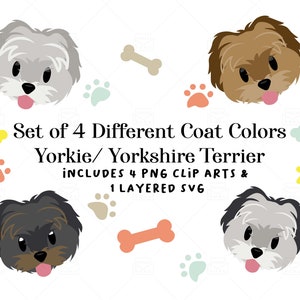 Yorkie PNG, Yorkie SVG, Yorkie Clipart, Yorkshire Terrier Sublimation Design | For personal and commercial use