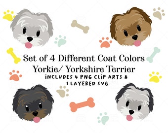 Yorkie PNG, Yorkie SVG, Yorkie Clipart, Yorkshire Terrier Sublimation Design | For personal and commercial use