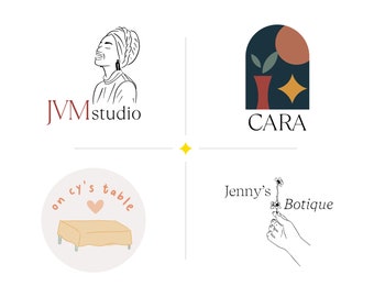 Logo gioielleria, Commissione logo, Sottologo, Logo a base di erbe, Logo della mano, Ritratto, design del logo di bellezza, Logo del nome, Logo acquerello, Logo del nome