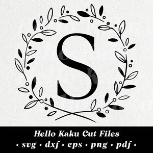 Letra S- Monograma inicial SVG, Corona de monograma inicial, Imágenes prediseñadas monogramas, Clip Art monograma, Alfabeto SVG, Monograma SVG con corona