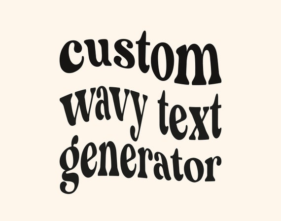 Custom Wavy Text SVG Retro Text Word Text SVG Create Your | Etsy Canada